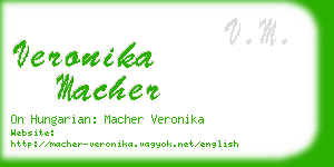 veronika macher business card